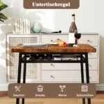 Vietą taupantis valgomojo komplektas su 2 kėdėmis ir lentyna (Rusvai ruda) – Paveikslėlis 3