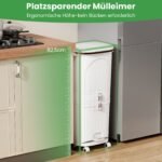 Virtuvinė šiukšliadėžė su 3 skyriais ir rūšiavimo sistema (Balta) – Paveikslėlis 3