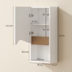 Vonios sieninė spintelė su švelnaus uždarymo durelėmis ir atvira niša – Paveikslėlis 3