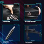 Žaidimų kėdė su kačių ausimis ir ištraukiama kojų atrama – Paveikslėlis 8