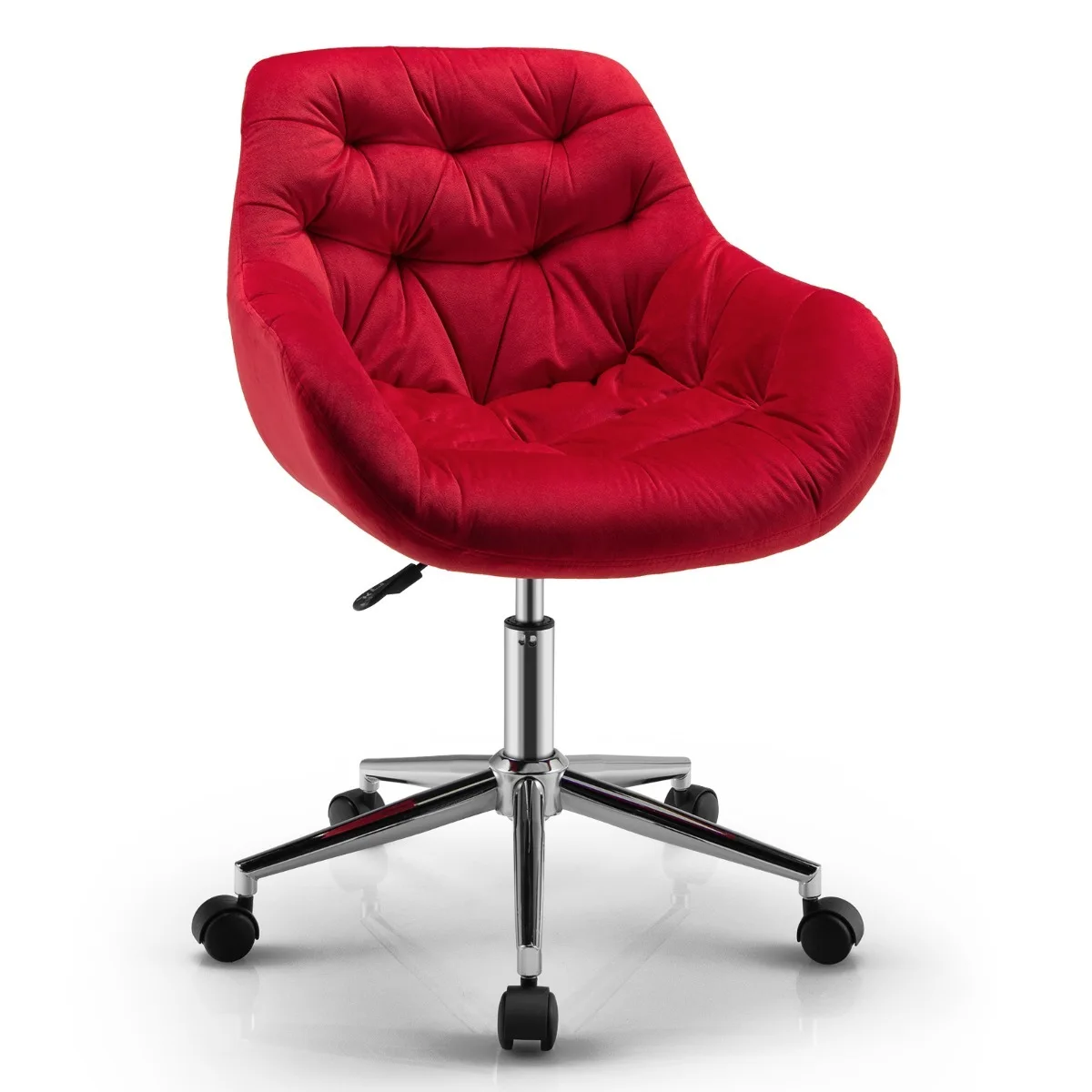 ergonomiska-biuro-kede-su-reguliuojamu-auksciu-ir-pasukimu-raudona Ergonomiška biuro kėdė su reguliuojamu aukščiu ir pasukimu (Raudona)