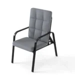 Lauko kėdžių komplektas su 5 padėčių reguliuojamais atlošais (Pilka)