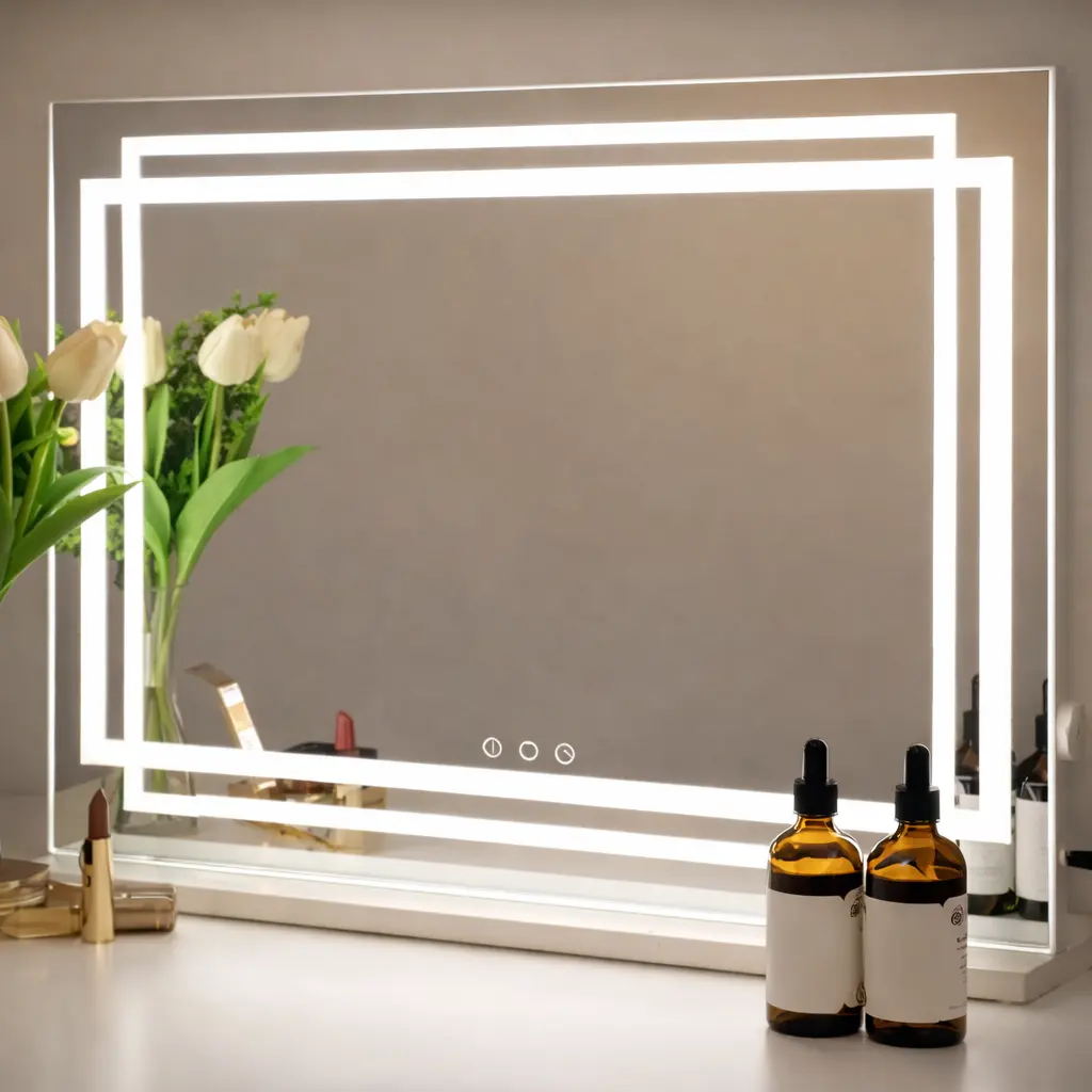 led-apsviestas-makiazo-veidrodis-su-3-spalvu-rezimais-ir-ismaniuoju-valdymu-sidabrine LED apšviestas makiažo veidrodis su 3 spalvų režimais ir išmaniuoju valdymu (Sidabrinė)