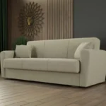 Moderni miegamoji sofa su paslėpta daiktadėže (Chaki)