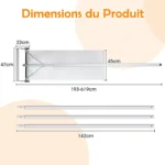 Reguliuojamas stogo sniego valytuvas su ratukais (Sidabrinė) – Paveikslėlis 8