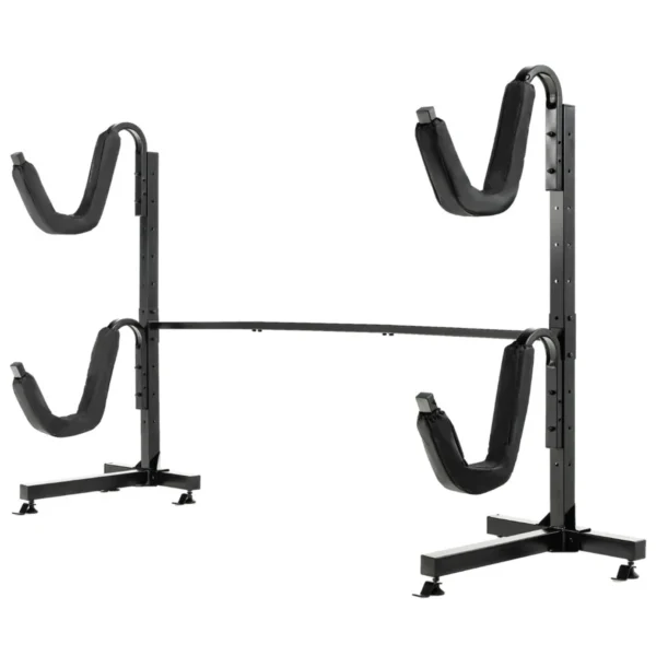 Reguliuojamo aukščio ir pločio laisvai pastatomas kajako stovas (Juoda)