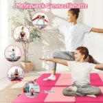 Reguliuojamo aukščio sulankstomas gimnastikos skersinis vaikams su kilimėliu (Rožinė) – Paveikslėlis 4