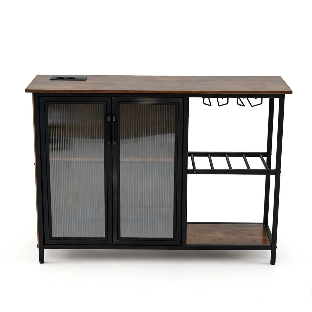 vyno-spintele-su-led-apsvietimu-ir-integruota-ikrovimo-stotele-kaimiska-ruda Vyno spintelė su LED apšvietimu ir integruota įkrovimo stotele (Kaimiška ruda)