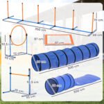 11 dalių šunų agility rinkinys su reguliuojamo aukščio kliūtimis – Paveikslėlis 3