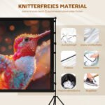 120 colių projektorinis ekranas su sulankstomais stovais ir dvipuse projekcija – Paveikslėlis 5