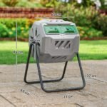 160 L sukamasis komposto konteineris su dviem skyriais