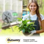 160 L sukamasis komposto konteineris su dviem skyriais