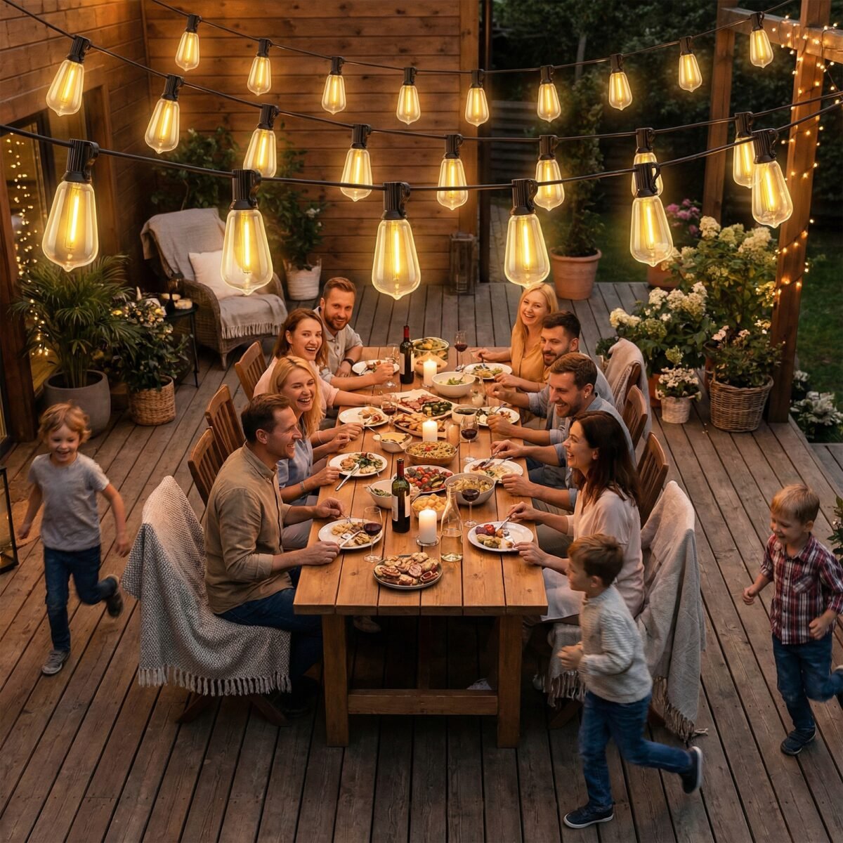 18 m ilgio sujungiama LED girlianda su 50 vintažinių Edisono lempučių – Paveikslėlis 9