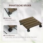 Masyvios medienos riedantys augalų stovai su stabdžiais (2 vnt.) – Paveikslėlis 4