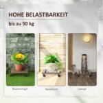 Masyvios medienos riedantys augalų stovai su stabdžiais (2 vnt.) – Paveikslėlis 6