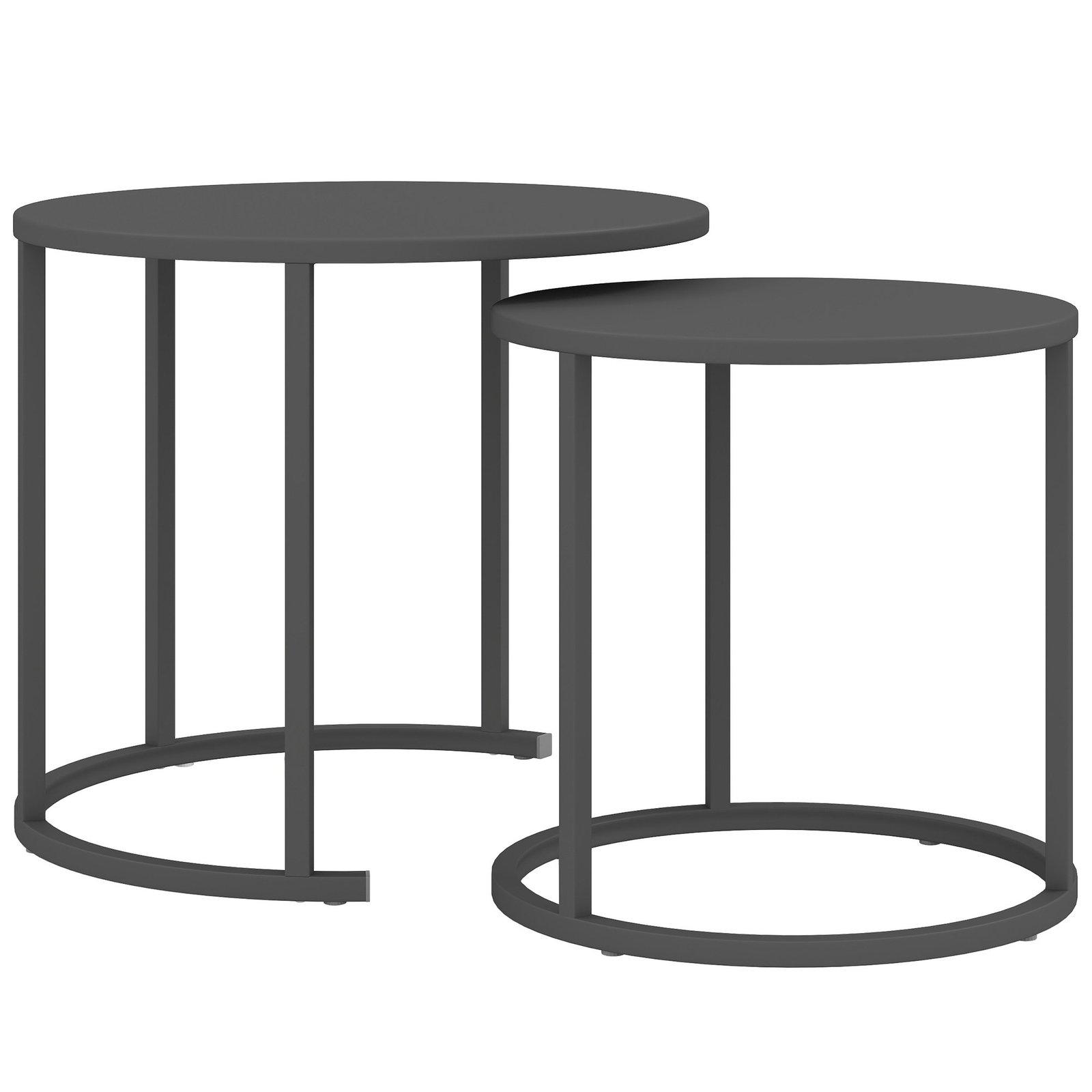 2 dalių sudedamas balkono staliukų rinkinys atsparus oro sąlygoms