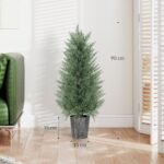 UV spinduliams atsparių dirbtinių kiparisų medelių rinkinys 2 vnt. 90 cm. – Paveikslėlis 3