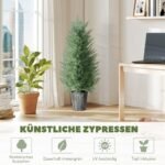 UV spinduliams atsparių dirbtinių kiparisų medelių rinkinys 2 vnt. 90 cm. – Paveikslėlis 4