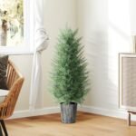 UV spinduliams atsparių dirbtinių kiparisų medelių rinkinys 2 vnt. 90 cm. – Paveikslėlis 9