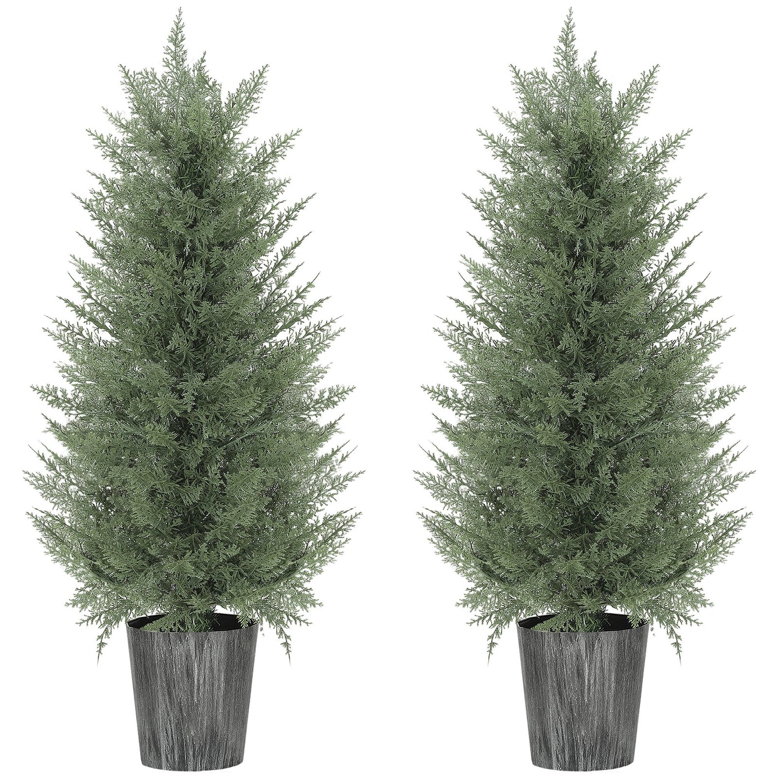 2 vnt. 90 cm UV spinduliams atsparių dirbtinių kiparisų medelių rinkinys 2 vnt. 90 cm UV spinduliams atsparių dirbtinių kiparisų medelių rinkinys