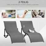 2 vnt. ergonomiški aliuminio sulankstomi gultai – Paveikslėlis 7