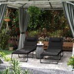 2 vnt. sulankstomų sodo gultų rinkinys su 5 padėčių reguliuojamais atlošais ir šoninėmis kišenėmis – Paveikslėlis 2