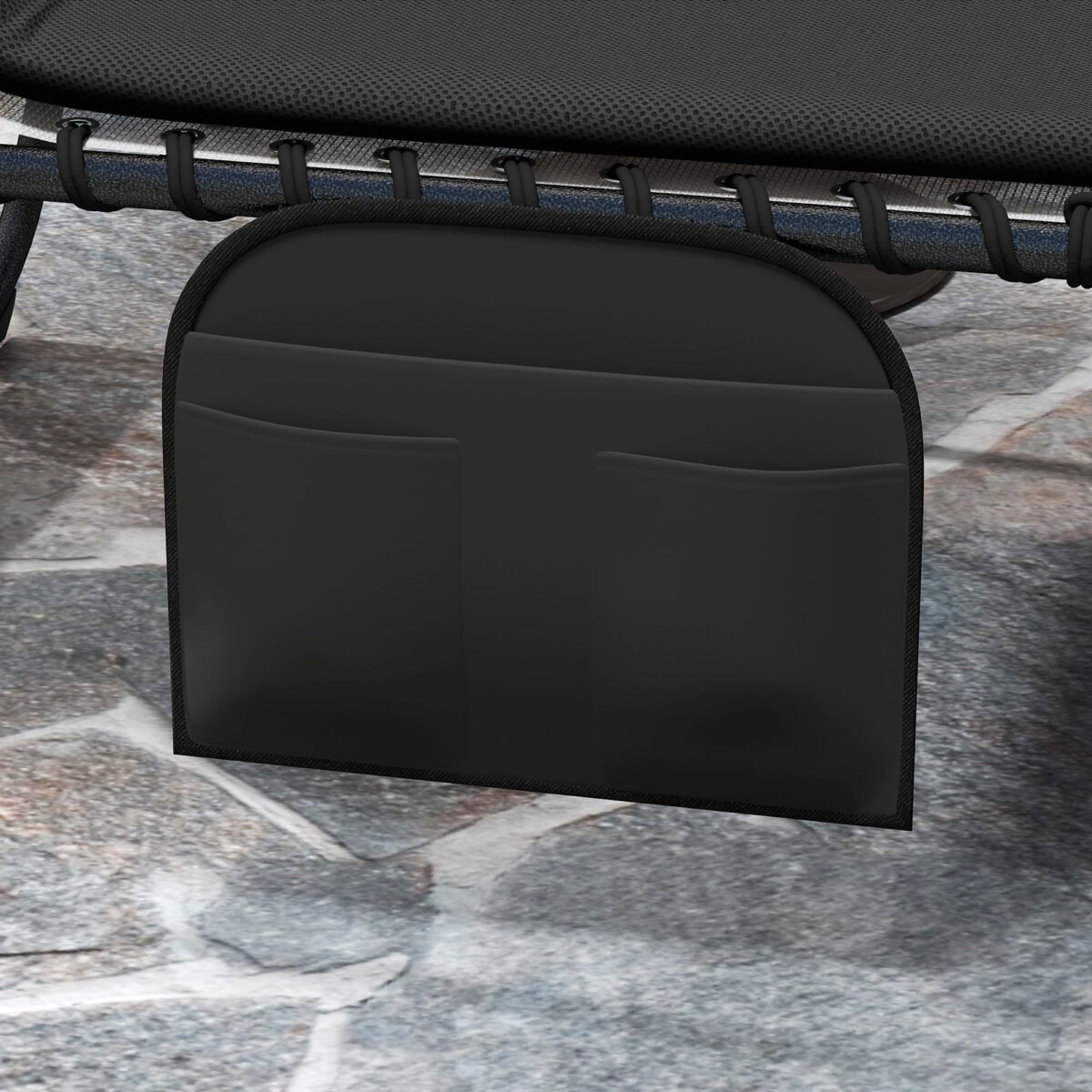 2 vnt. sulankstomų sodo gultų rinkinys su 5 padėčių reguliuojamais atlošais ir šoninėmis kišenėmis – Paveikslėlis 9