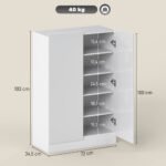 20 porų talpos batų spintelė su reguliuojamomis lentynomis – Paveikslėlis 3