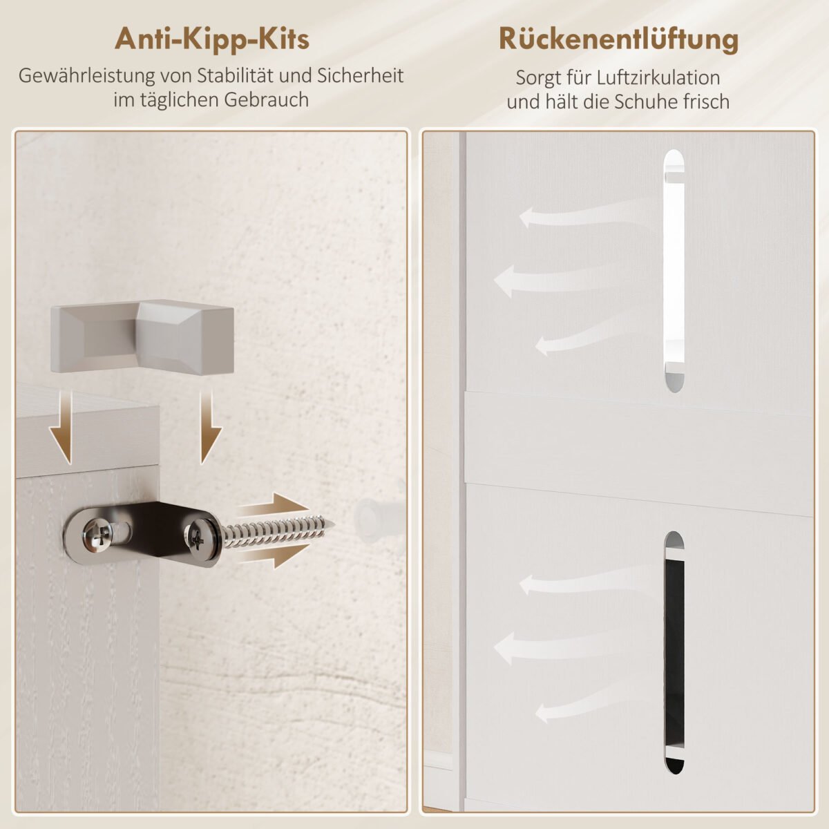 20 porų talpos batų spintelė su reguliuojamomis lentynomis – Paveikslėlis 7