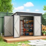 68 m² metalinis sodo sandėliukas su 3 durimis rakinamas