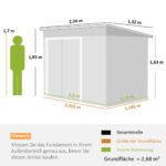 2,68 m² metalinis sodo sandėliukas su 3 durimis rakinamas – Paveikslėlis 3