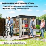 2,68 m² metalinis sodo sandėliukas su 3 durimis rakinamas – Paveikslėlis 4