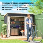 2,68 m² metalinis sodo sandėliukas su 3 durimis rakinamas – Paveikslėlis 5