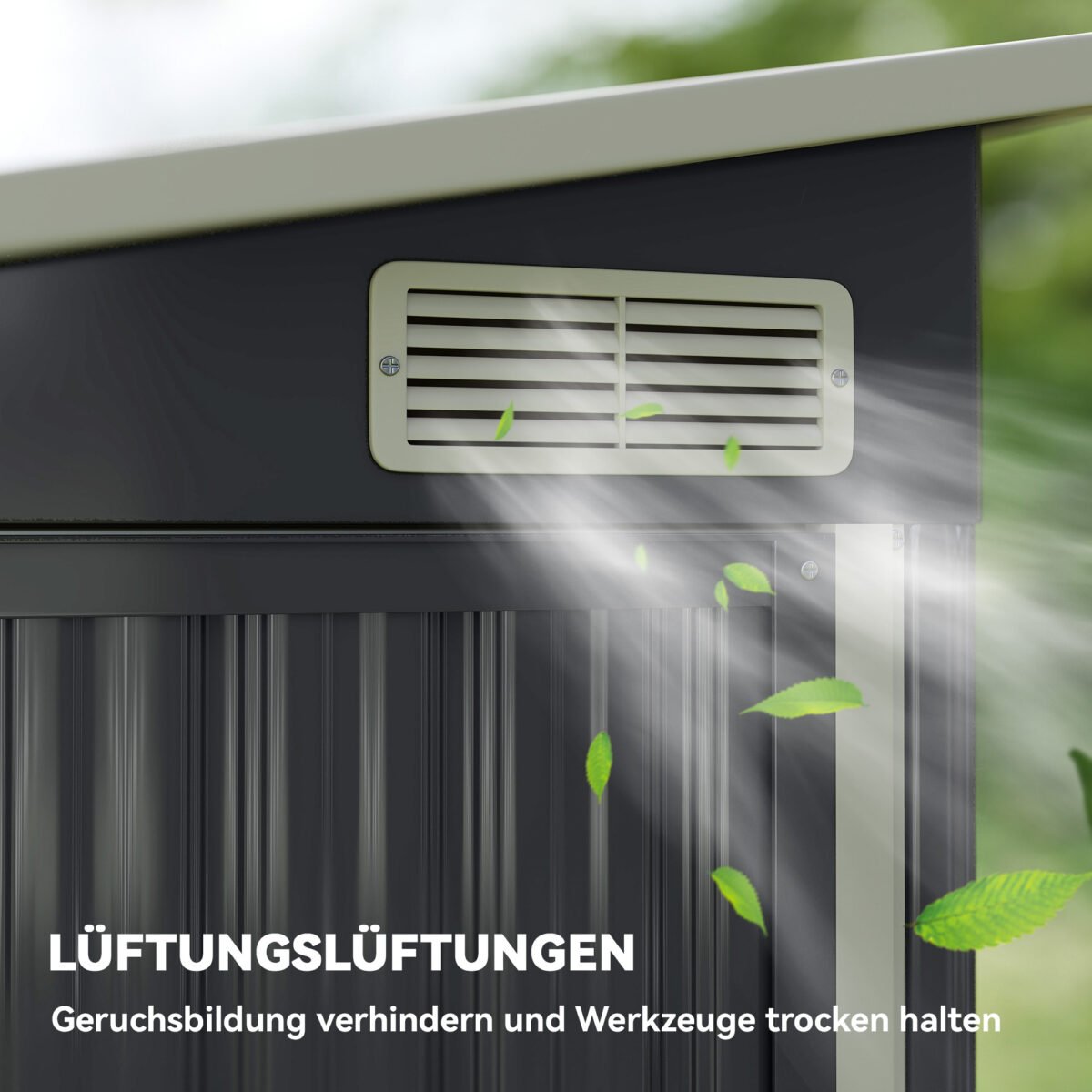 2,68 m² metalinis sodo sandėliukas su 3 durimis rakinamas – Paveikslėlis 7