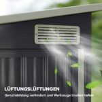 2,68 m² metalinis sodo sandėliukas su 3 durimis rakinamas – Paveikslėlis 7