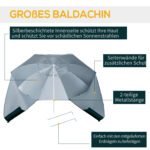 2in1 Paplūdimio skėtis su šoninėmis sienelėmis ir UPF 50+ apsauga – Paveikslėlis 6