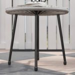 3 dalių Akapulko stiliaus balkono baldų komplektas – PE ratano krėslai ir stalas su stikliniu stalviršiu – Paveikslėlis 9