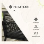Modernaus dizaino 3 dalių ratano bistro komplektas atsparus orams