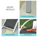 3 dalių saulės gultų komplektas su staliuku, metalinis rėmas ir kvėpuojantis audinys