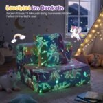 Vaikiška sulankstoma sofa-lova su šviečiančiais raštais (Spalvota) – Paveikslėlis 4