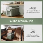 33 l Nešiojamas automobilinis šaldytuvas-šaldiklis su dviem skyriais ir ratukais