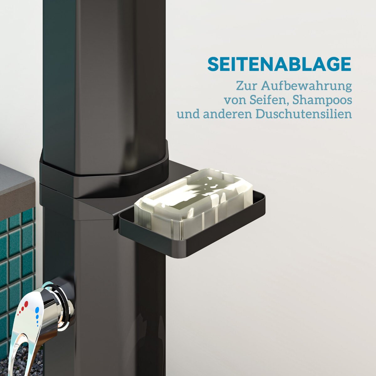 35 l Lauko saulės dušas šildomas iki 55 °C – Paveikslėlis 6