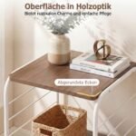 Besisukantis knygų bokštas su 4 lentynomis ir metaliniu rėmu (Natūrali) – Paveikslėlis 4