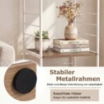 Besisukantis knygų bokštas su 4 lentynomis ir metaliniu rėmu (Natūrali) – Paveikslėlis 5