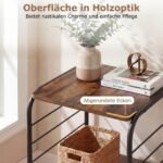 Besisukanti knygų lentyna su metaliniu rėmu (Rustikali ruda) – Paveikslėlis 4