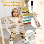 Montessori medinė laipiojimo konstrukcija su kūdikio sūpynėmis 4-in-1 (Daugiaspalvė)