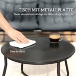 4 vietų lauko baldų komplektas su storomis pagalvėmis ir plieniniu rėmu – Paveikslėlis 7