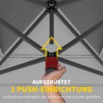 4x4 m Akimirksniu išskleidžiamas paviljonas su UV 50+ apsauga ir atsparus vandeniui – Paveikslėlis 4