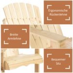 Adirondack dvivietis sodo krėslas su staliuku ir skėčio anga – Paveikslėlis 5