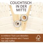 Adirondack dvivietis sodo krėslas su staliuku ir skėčio anga – Paveikslėlis 6